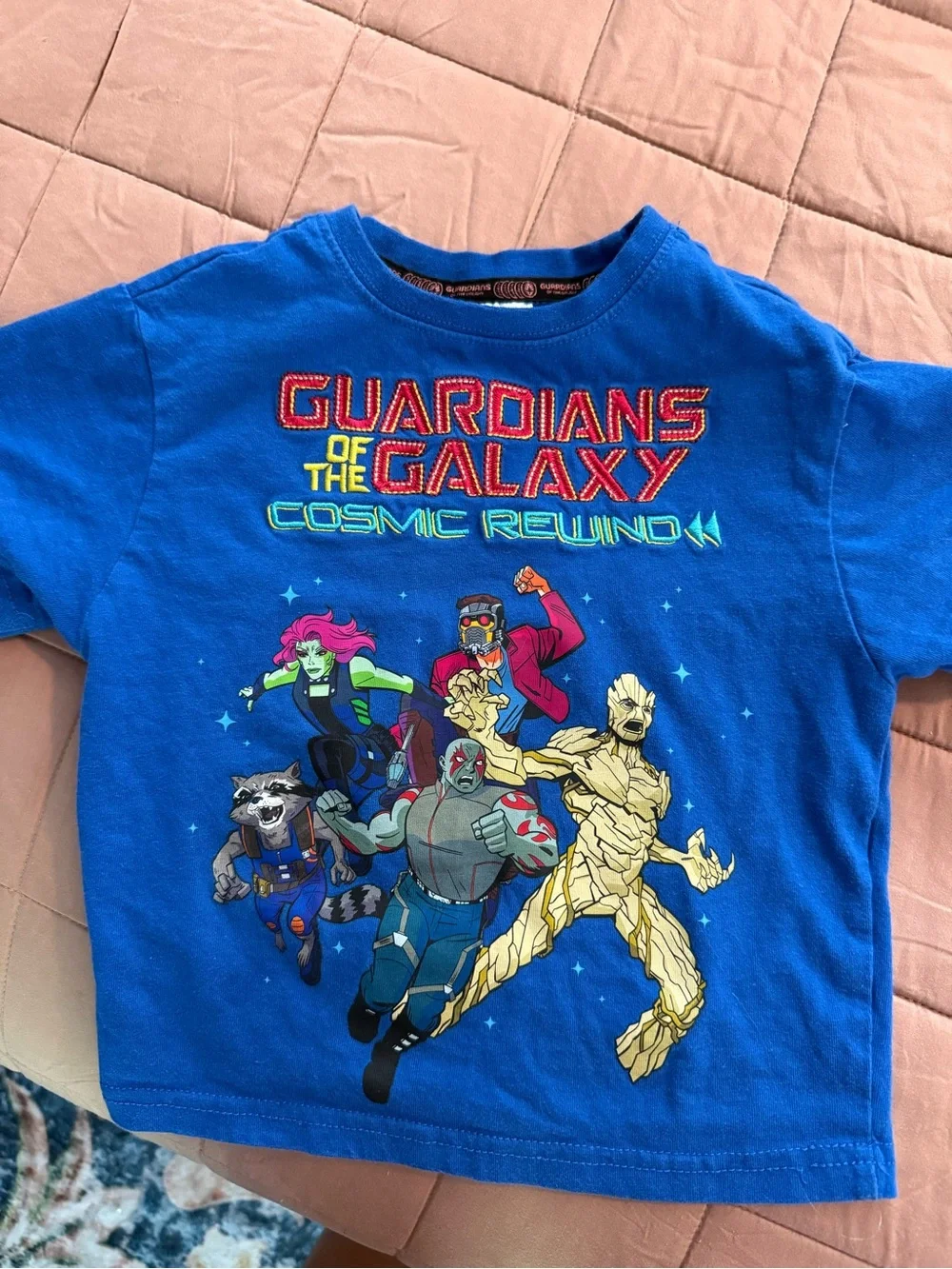 Marvel Guardians of the Galaxy Bright Blue Graphic Tee